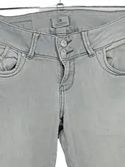 Vorschaubild 2 von Damen Jeans Skinny Fit Grau W28 L32 Casual Stretch Denim Hose