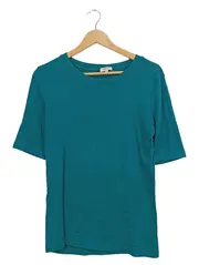 Vorschaubild 1 von Damen T-Shirt Gr. 40/L Petrol Casual Rippstrick Shirt