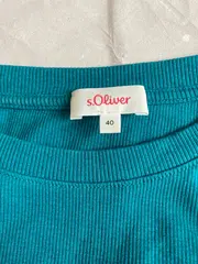 Vorschaubild 4 von Damen T-Shirt Gr. 40/L Petrol Casual Rippstrick Shirt