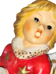 Vorschaubild 2 von Dekofigur Engel Weihnachtlich Rot Keramik Figur
