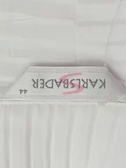 Vorschaubild 3 von Damen Bluse Gr. 44/L Weiß Klassisch Elegant Strukturmuster Langarm