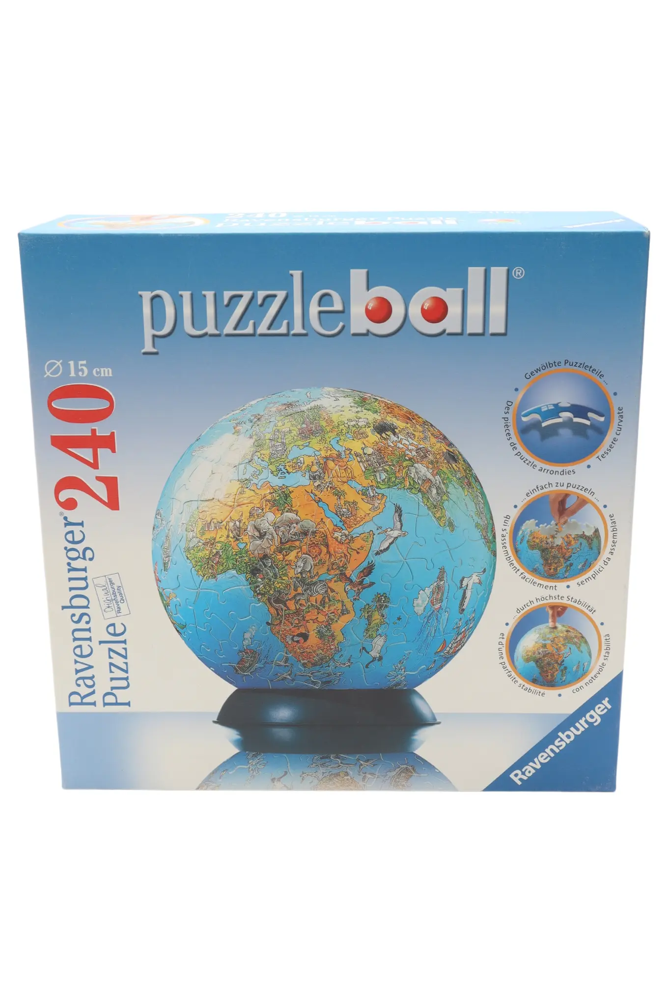 RAVENSBURGER Puzzleball Weltkarte 3D Puzzle 240 Teile Geografie Lernspiel Kinder