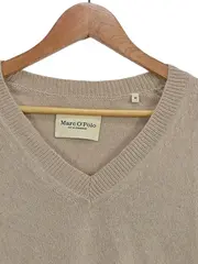 Vorschaubild 2 von Damen Pullover V-Ausschnitt Beige Gr. 34/XS Alpaka