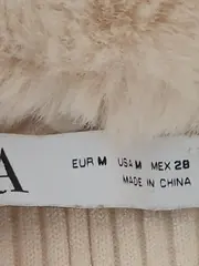 Vorschaubild 6 von Damen Strickjacke Kunstpelzkragen Beige Gr. 38/M Elegant