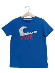 Vorschaubild 1 von Kinder T-Shirt Blau Gr. 122/128 Casual Sportlich Wave Print