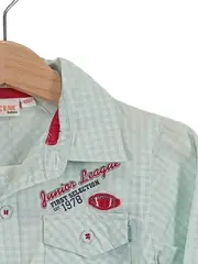 Vorschaubild 3 von Kinder Hemd Langarm Kariert Grün Gr. 86