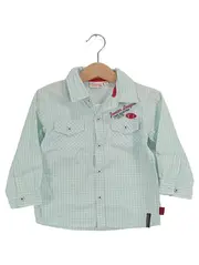 Vorschaubild 1 von Kinder Hemd Langarm Kariert Grün Gr. 86