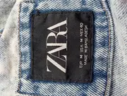 Vorschaubild 3 von Damen Jeansjacke Blau 40/M Streetwear Acid Wash Schriftzug Jacke