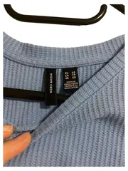 Vorschaubild 3 von Damen T-Shirt Rippstrick Basic Casual Blau Gr. 34/XS