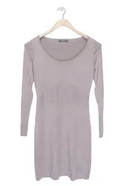 Vorschaubild 1 von Damen Freizeitkleid Gr. 38/M Grau Casual Strickkleid Langarm