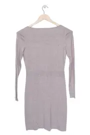 Vorschaubild 2 von Damen Freizeitkleid Gr. 38/M Grau Casual Strickkleid Langarm