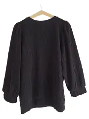 Vorschaubild 2 von Taifun Damen Pullover Gr. 38 Schwarz Casual Strukturmuster Langarm