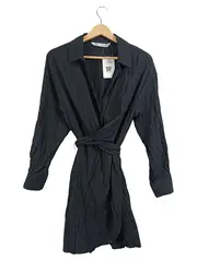 Vorschaubild 1 von Wickelkleid Hemdblusenkleid Damen Gr. S/36 Schwarz Elegant
