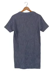 Vorschaubild 2 von Damen Freizeitkleid Gr. 34/XS Blau Minimalistisch Elegant Metallic-Look