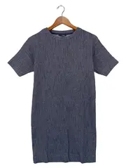 Vorschaubild 1 von Damen Freizeitkleid Gr. 34/XS Blau Minimalistisch Elegant Metallic-Look