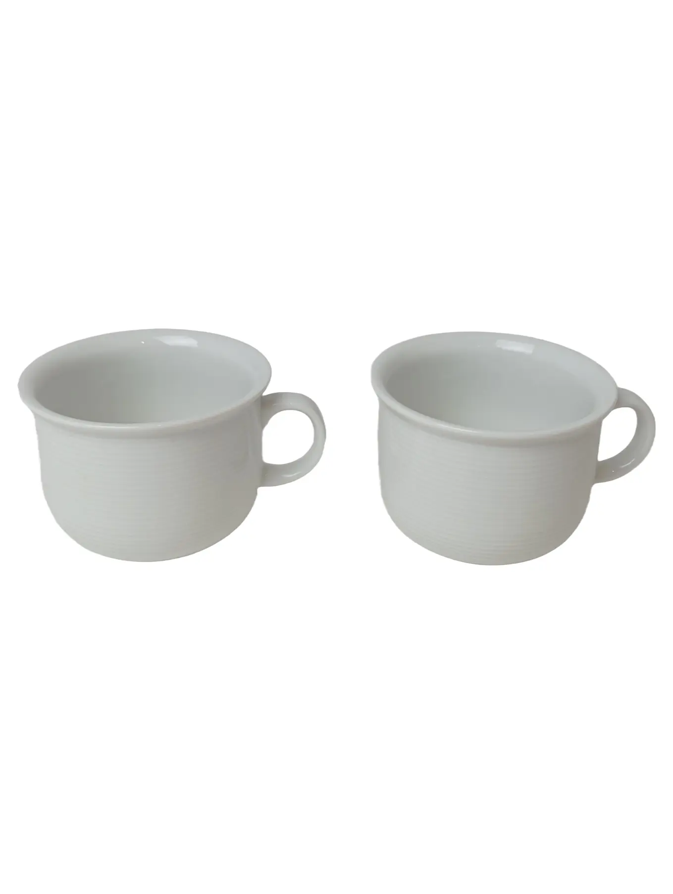 THOMAS 2x PORZELLAN Kaffeetasse Weiß Strukturmuster Klassisch Elegant