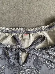 Vorschaubild 3 von Damen Bluse Gr. 44 Blau Florales Muster Casual Kurzarm