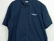 Vorschaubild 2 von Freizeithemd Herren Gr. 56/3XL Blau Grafisch Kurzarm Casual