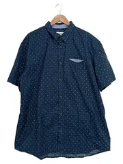 Vorschaubild 1 von Freizeithemd Herren Gr. 56/3XL Blau Grafisch Kurzarm Casual