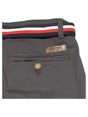 Vorschaubild 5 von Herren Chino Shorts Gr. 38 Grau mit Gürtel Baumwolle
