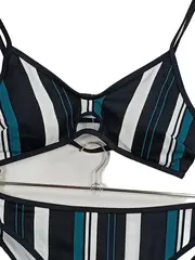 Vorschaubild 4 von Bikini Damen XXL Mehrfarbig Gestreift Maritim Bademode Zweiteiler
