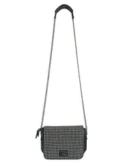 Vorschaubild 1 von Damen Clutch Umhängetasche Karomuster Schwarz Weiß Kettengurt Modern