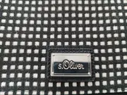 Vorschaubild 4 von Damen Clutch Umhängetasche Karomuster Schwarz Weiß Kettengurt Modern