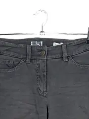 Vorschaubild 3 von Damen Jeans Wide Fit Hose Gr. 36 Grau Modern mit Seitenstreifen