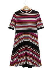 Vorschaubild 1 von EDC Damen Strickkleid gestreift Gr. 40 Casual Mehrfarbig