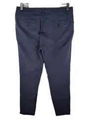 Vorschaubild 2 von Damen Chino Stoffhose Gr. 38 Navy Blau Baumwolle Slim
