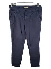 Vorschaubild 1 von Damen Chino Stoffhose Gr. 38 Navy Blau Baumwolle Slim