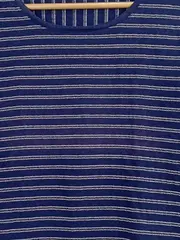 Vorschaubild 2 von Damen T-Shirt gestreift blau Gr. 32/XXS Casual 3/4-Arm