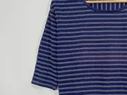 Vorschaubild 4 von Damen T-Shirt gestreift blau Gr. 32/XXS Casual 3/4-Arm