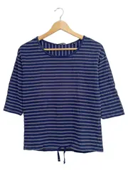 Vorschaubild 1 von Damen T-Shirt gestreift blau Gr. 32/XXS Casual 3/4-Arm