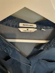 Vorschaubild 4 von Damen Jeanshemd Hemdbluse Gr. 38 Blau Lyocell