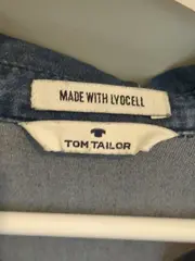 Vorschaubild 5 von Damen Jeanshemd Hemdbluse Gr. 38 Blau Lyocell