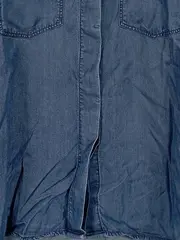 Vorschaubild 3 von Damen Jeanshemd Hemdbluse Gr. 38 Blau Lyocell