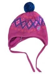 Vorschaubild 1 von Kinder Mütze Strickmütze Bommel Ohrenklappen Pink Norweger