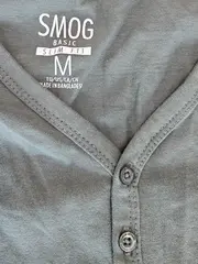 Vorschaubild 3 von Henley Shirt Herren M Oliv Casual Kurzarm T-Shirt