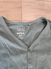 Vorschaubild 4 von Henley Shirt Herren M Oliv Casual Kurzarm T-Shirt