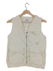 Vorschaubild 6 von Kinder Funktionsweste Utility Ärmellos Beige Gr. 140 Baumwolle