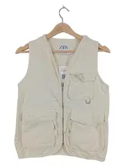 Vorschaubild 1 von Kinder Funktionsweste Utility Ärmellos Beige Gr. 140 Baumwolle