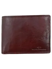 Vorschaubild 1 von Herren Geldbörse Leder Braun Klassisch Uni Logo 12x10cm