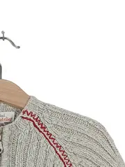 Vorschaubild 4 von Strickjacke Kinder Mädchen Gr. 92 Beige mit Bären-Applikation