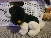 Vorschaubild 2 von Cockie Cocker Spaniel Plüschtier Hund schwarz weiß Knopf im Ohr