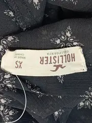 Vorschaubild 3 von Damen Bluse Langarm Floral Schwarz Gr. 34/XS Rüschen