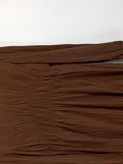 Vorschaubild 3 von Damen Freizeitkleid Braun Gr. 38;M Casual mit Falten Langarm