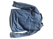 Vorschaubild 2 von Herren Freizeithemd kariert Blau XXL Baumwolle Langarm