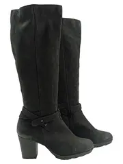 Vorschaubild 1 von Damen Stiefel Schwarz Gr. 40 Elegant Leder Reißverschluss