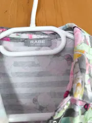 Vorschaubild 4 von Damen Bluse Gr. 40 Pink Gestreift Blumenmuster Kurzarm Casual